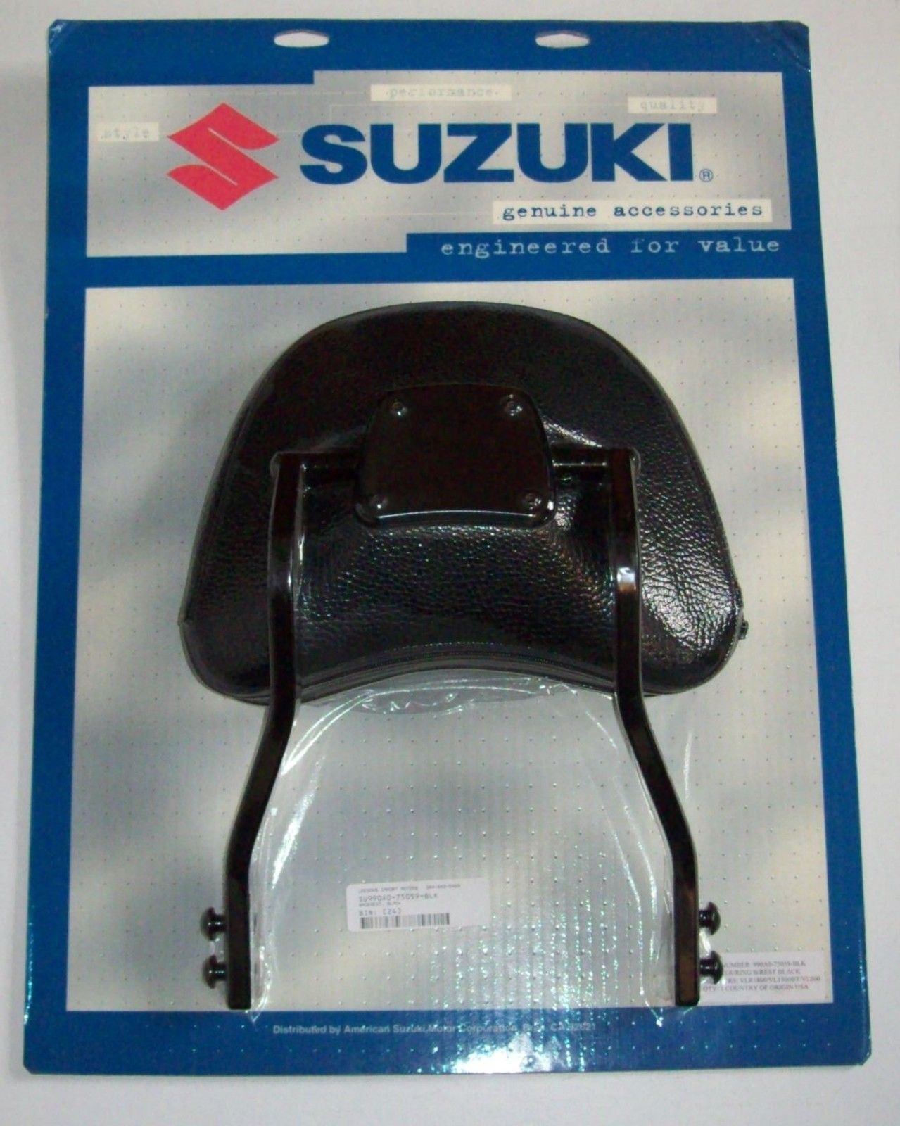 MeanCycles | SUZUKI BACKREST BLACK WITH PAD ((2 IN STOCK ...
