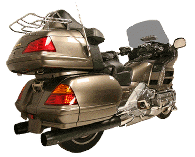 MeanCycles BLACK SLIP ON MUFFLERS WITH 2.50 INCH BAFFLE FOR HONDA