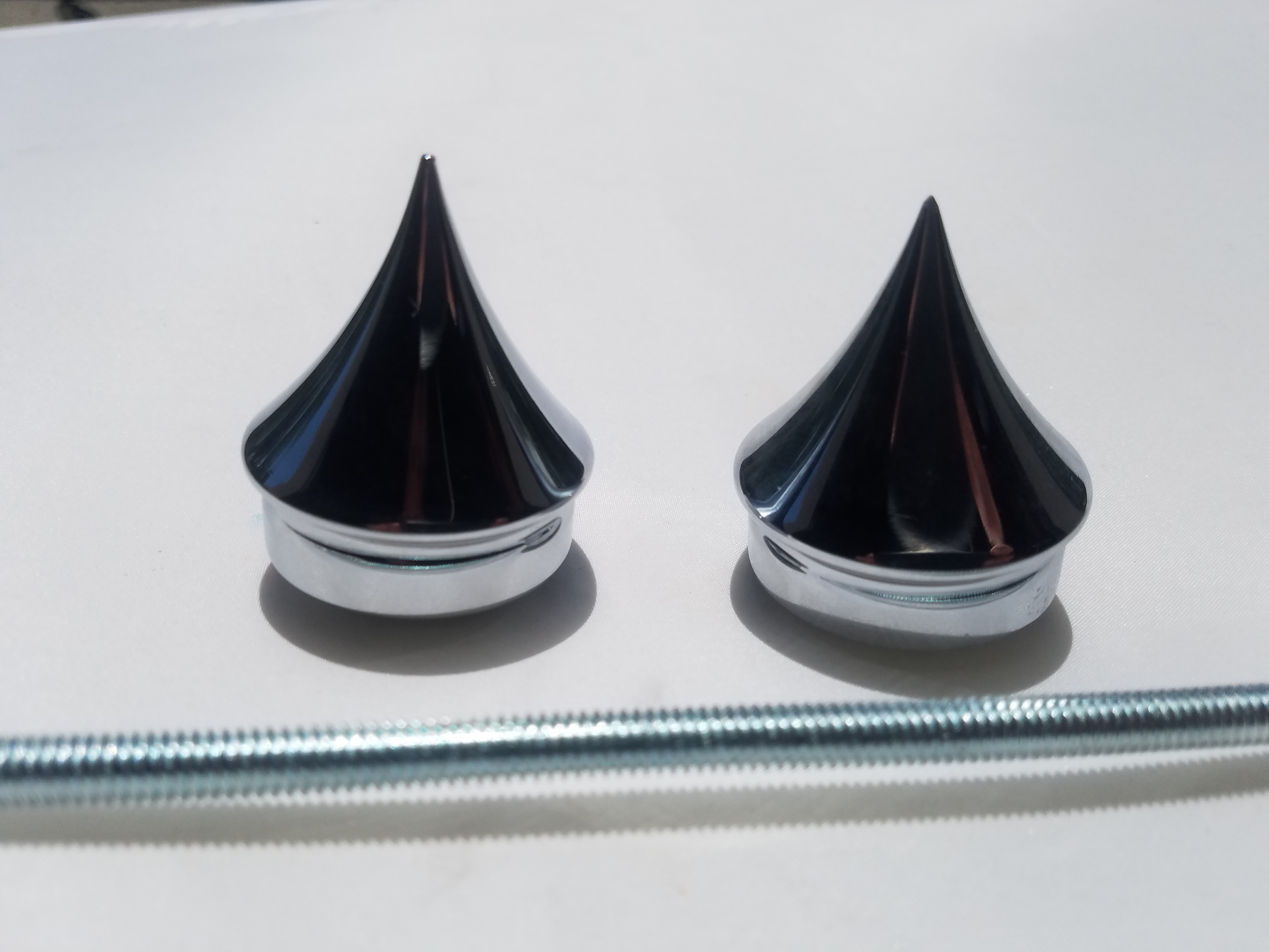 MeanCycles FRONT SPIKE AXLE COVERS FOR M109R ((CHROME)) Part No ME