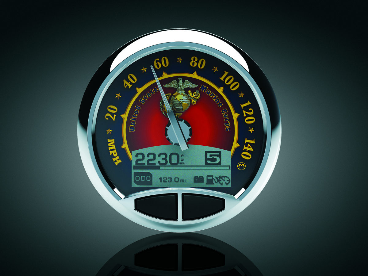 MeanCycles USMC OFFICIALY LICENSED MEDALLION PREMIUM 5" CONSOLE