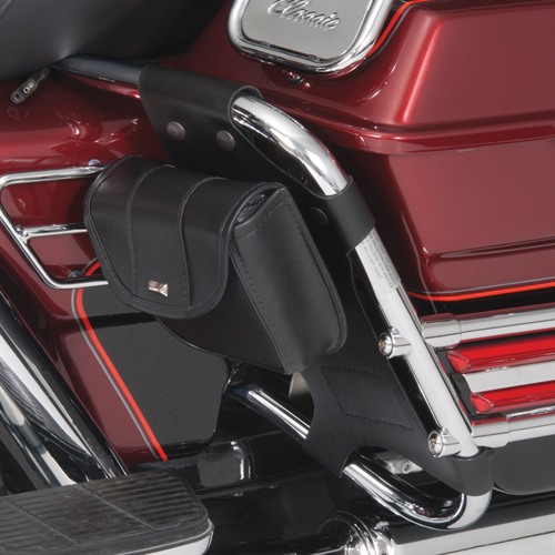 MeanCycles BLACK CLASSIC RAIL BAG SET FOR HARLEY DAVIDSON FLH TOURING