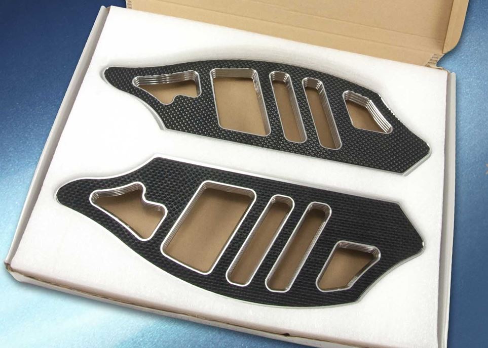 MeanCycles REAR CHROME FLOORBOARDS FOR HARLEY DAVIDSON TOURING 84UP